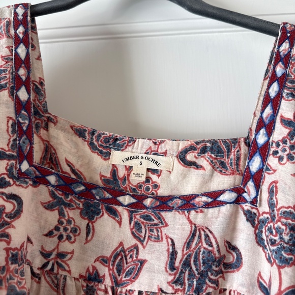 Umber & Ochre floral kalamkari peasant dress Size S - Picture 2 of 4